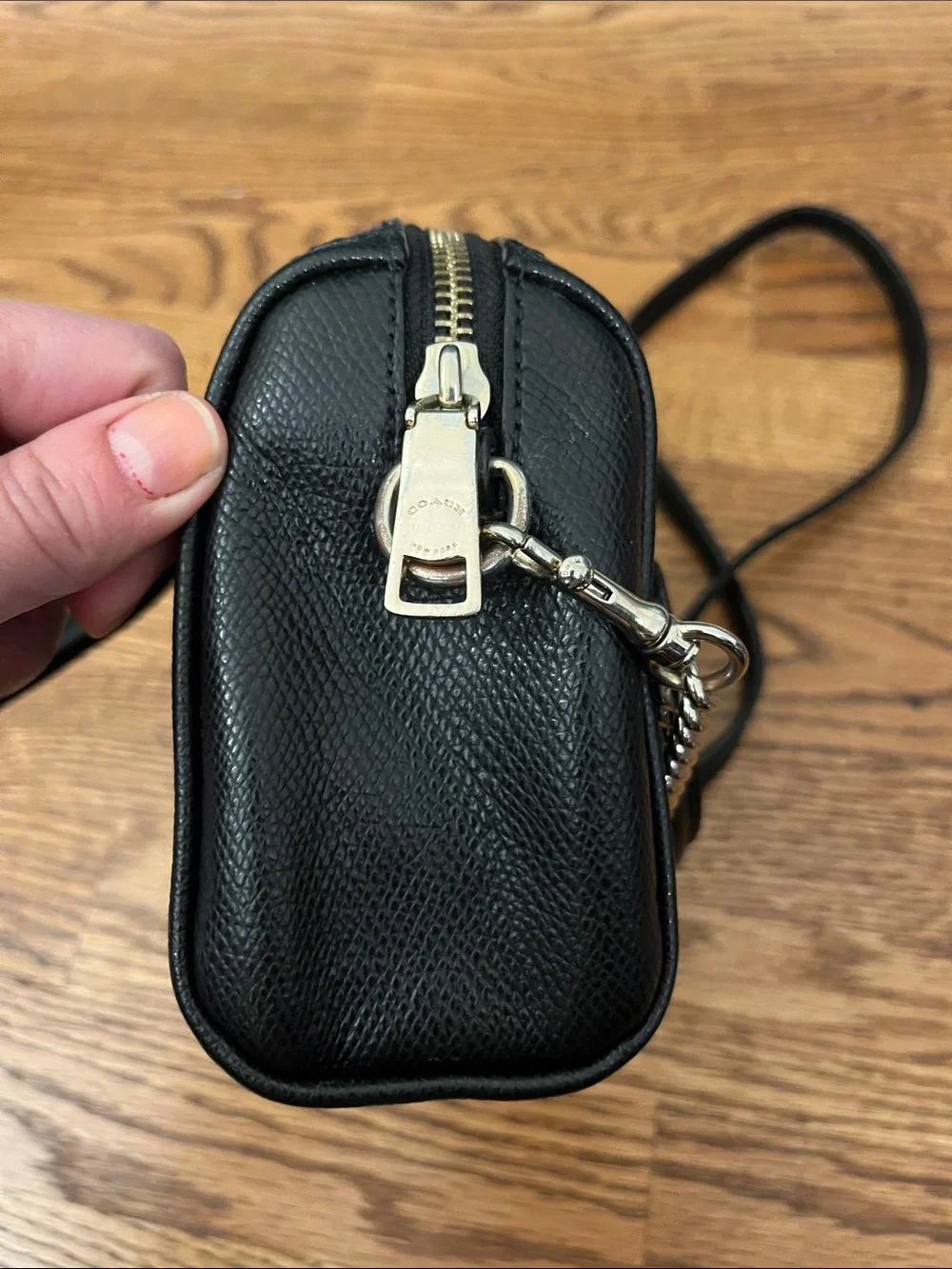 Coach Mini Baby Bennett Satchel (Model F34641) in Black Leather